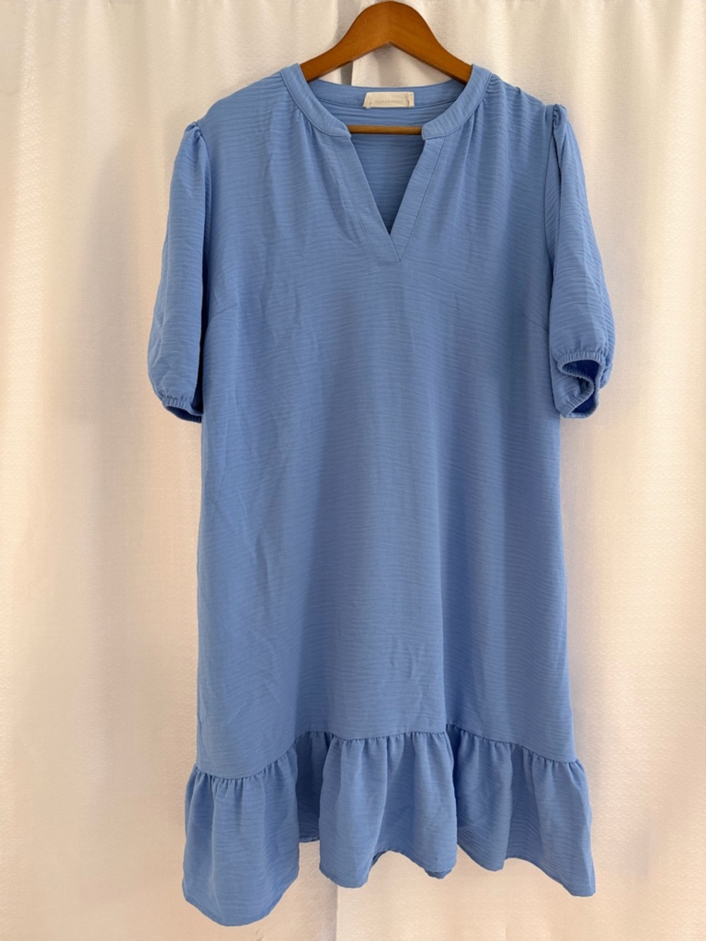 Lucky Brand V Neck Short Sleeve Midi Dress